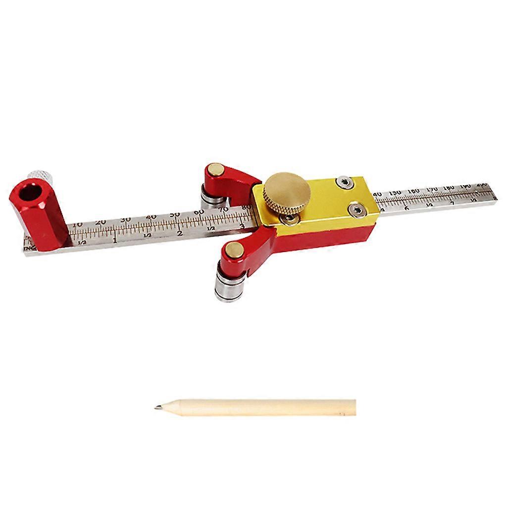 Multifunctional Scriber Aluminium Alloy Scribe Tools Line/Arcs/Height Drawing Tool Measuring Range 0-200mm 3 in 1 Tool