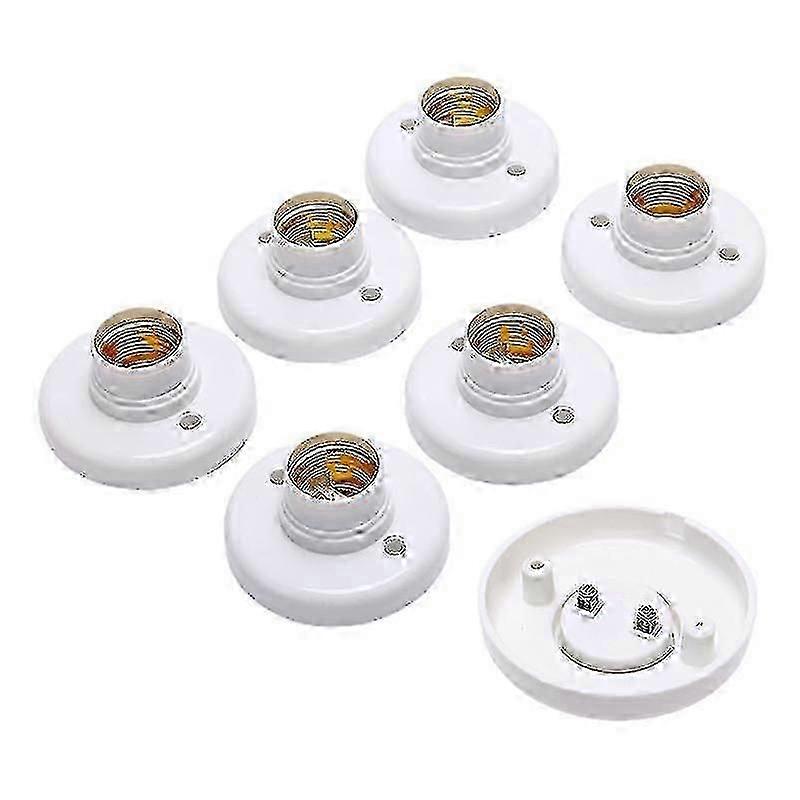 6pcs E27 Edison Screw Bulb Socket Base Stand - Universal Ceiling Light Holder for Lamp Repair and DIY Lighting Fixture Installation