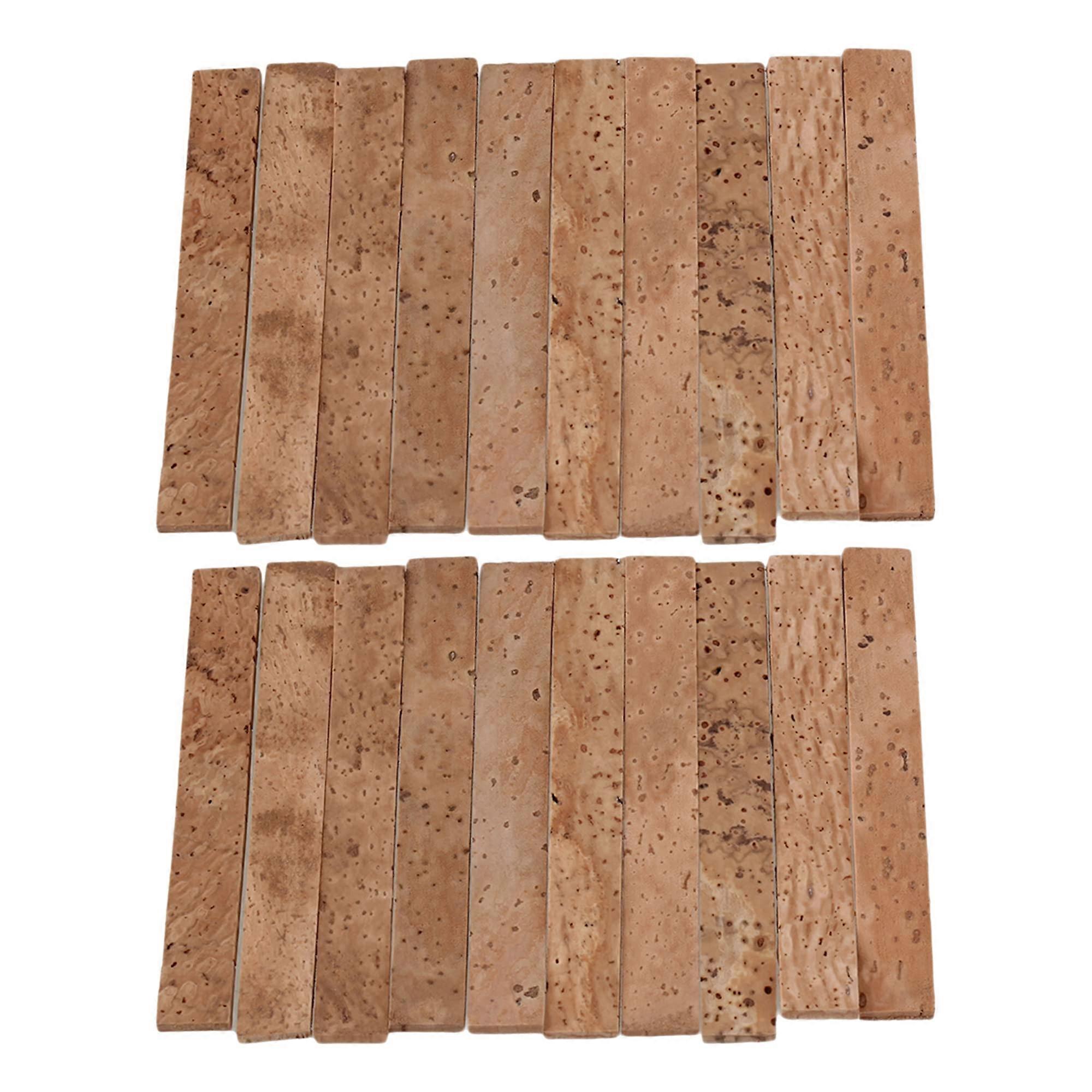 Clarinet Neck Joint Cork Sheet Pads 3.19" x 0.45" for Woodwind Instruments, Pack of 20, Durable and High-Quality