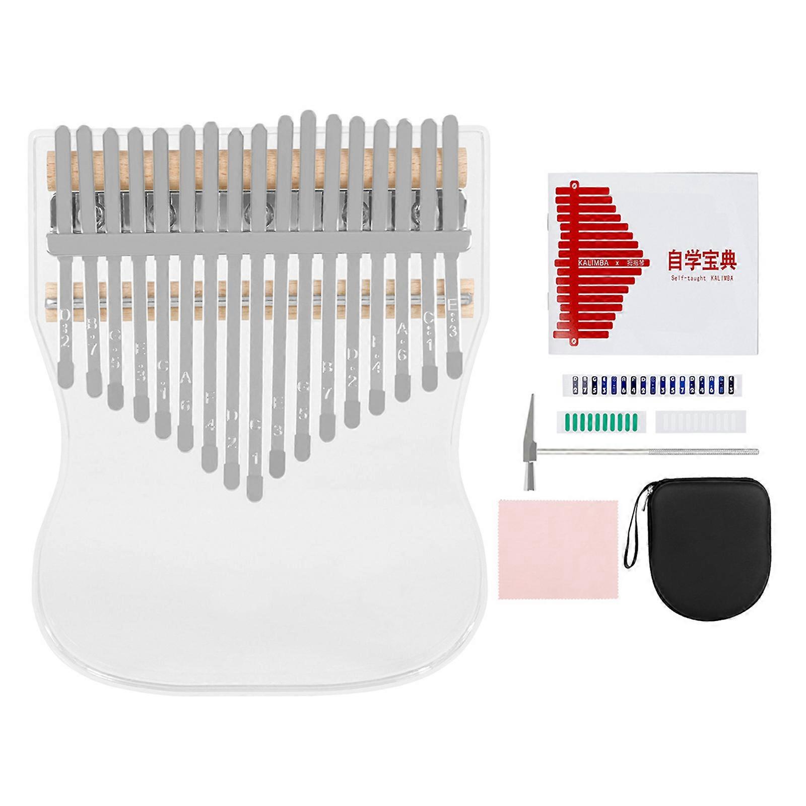 17 Keys Clear Thumb Piano Mini Kalimba Finger Piano Beginner Keyboard Instrument Gifts for Kids Adults Beginners