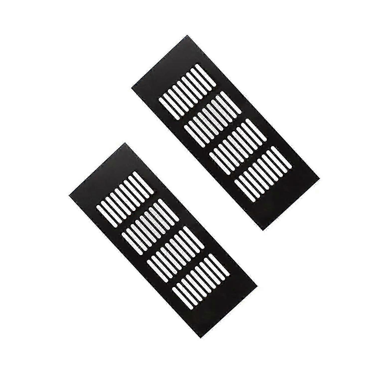 2 قطعة شبكة تهوية، طويلة 225mm شبكة العادم، أسود الألومنيوم الجدار غطاء تنفيس، يمكن استخدامها لتهوية مجلس الوزراء والأثاث