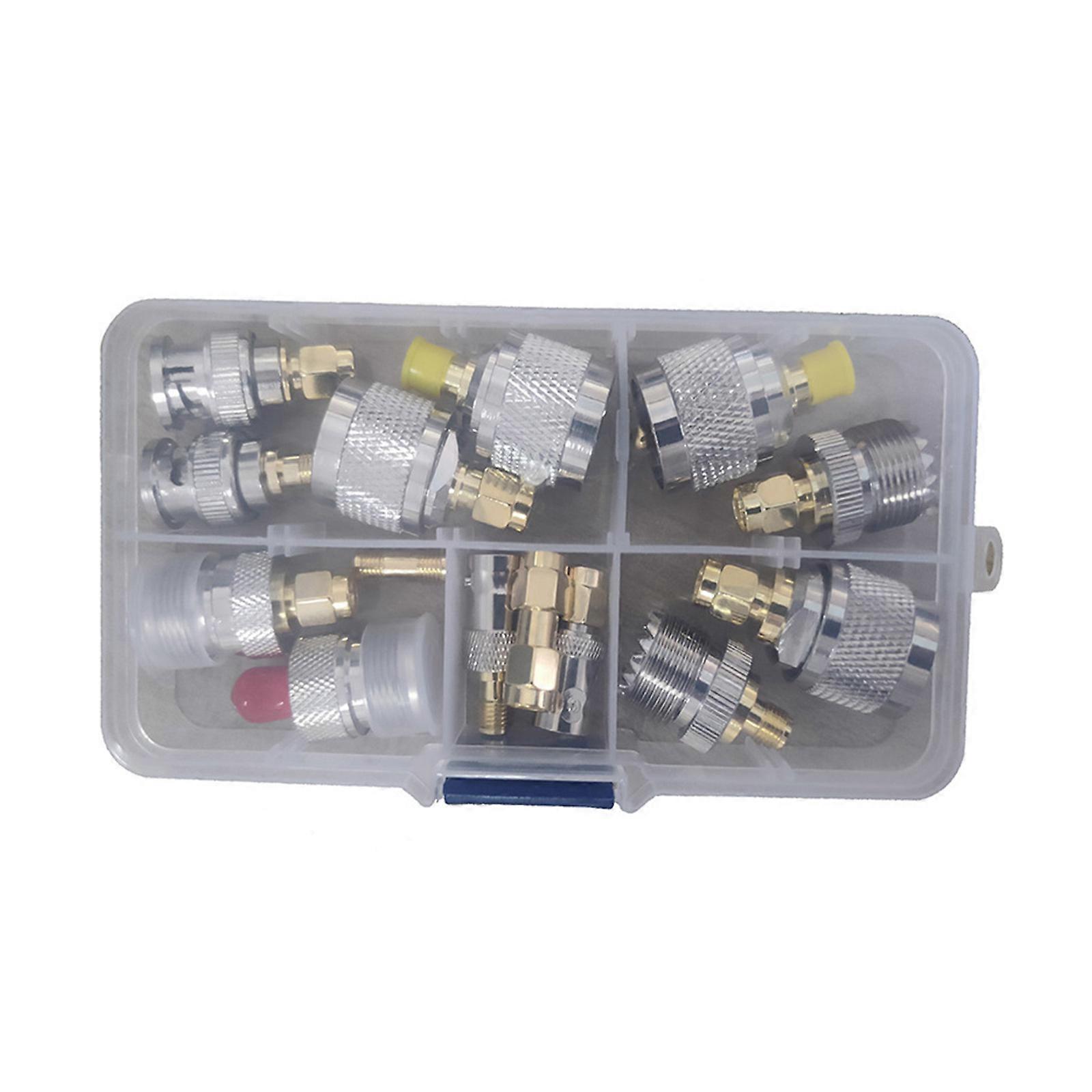 14pcs BNC to UHF Adapter Coaxial BNC Male Female to UHF Female RF BNC UHF Radios Adapter Kit for Antennas Wireless LAN Multicolor