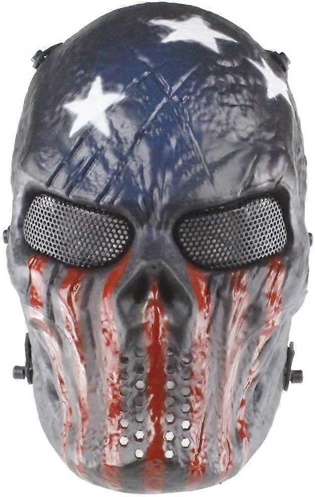 Airsoft Mask Skeleton Full-Face Mask For Tactics Paintball Role Play
