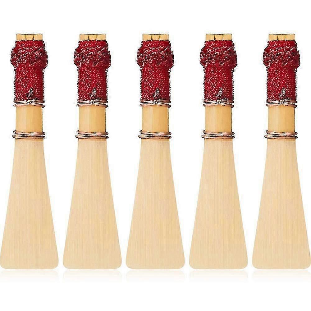 5 Medium Soft Bassoon Reeds with Protective Case for Band & Orchestra Musicians