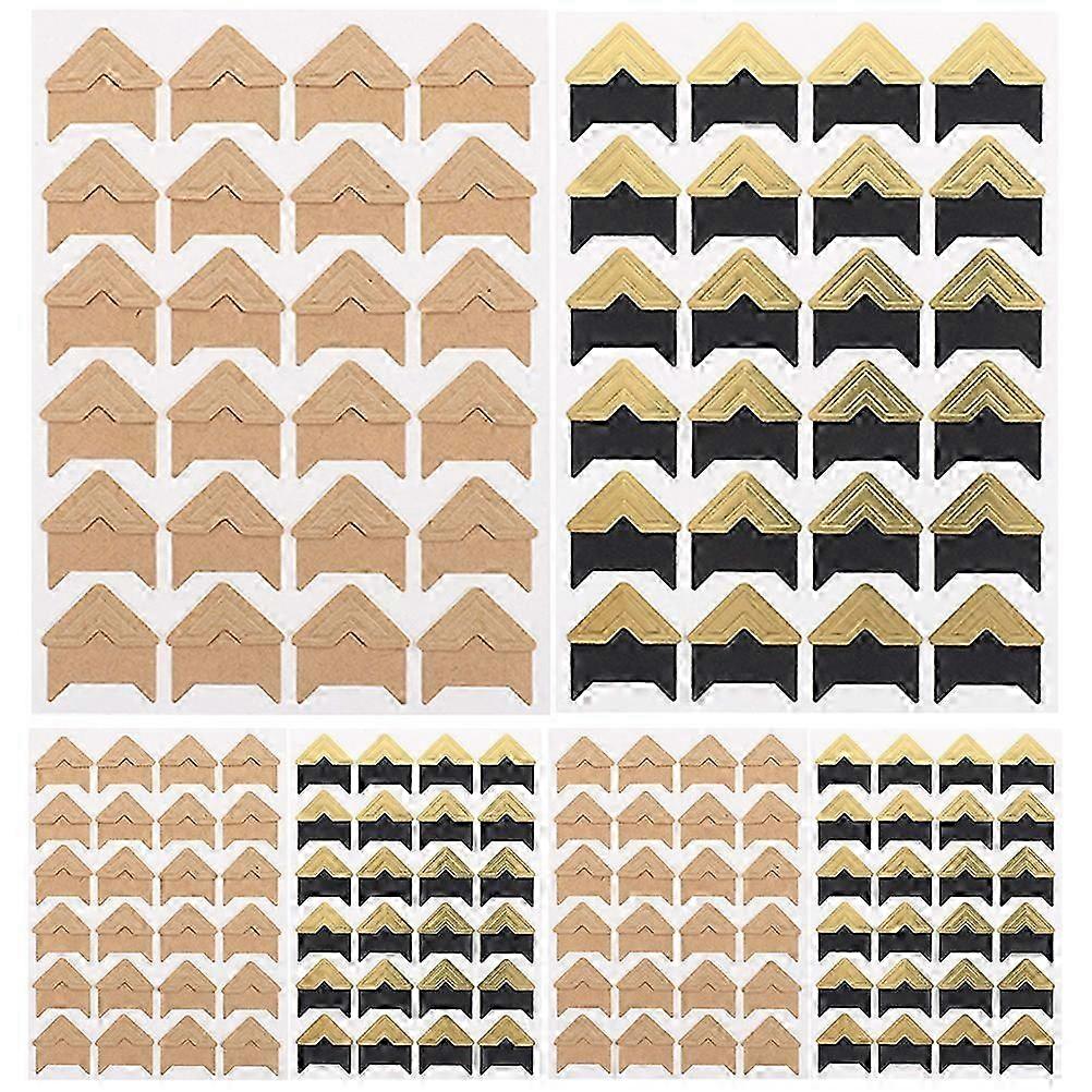 6 Sheets Photo Corner Stickers Self Adhesive Photo Mounting Corners Picture Frame Protector