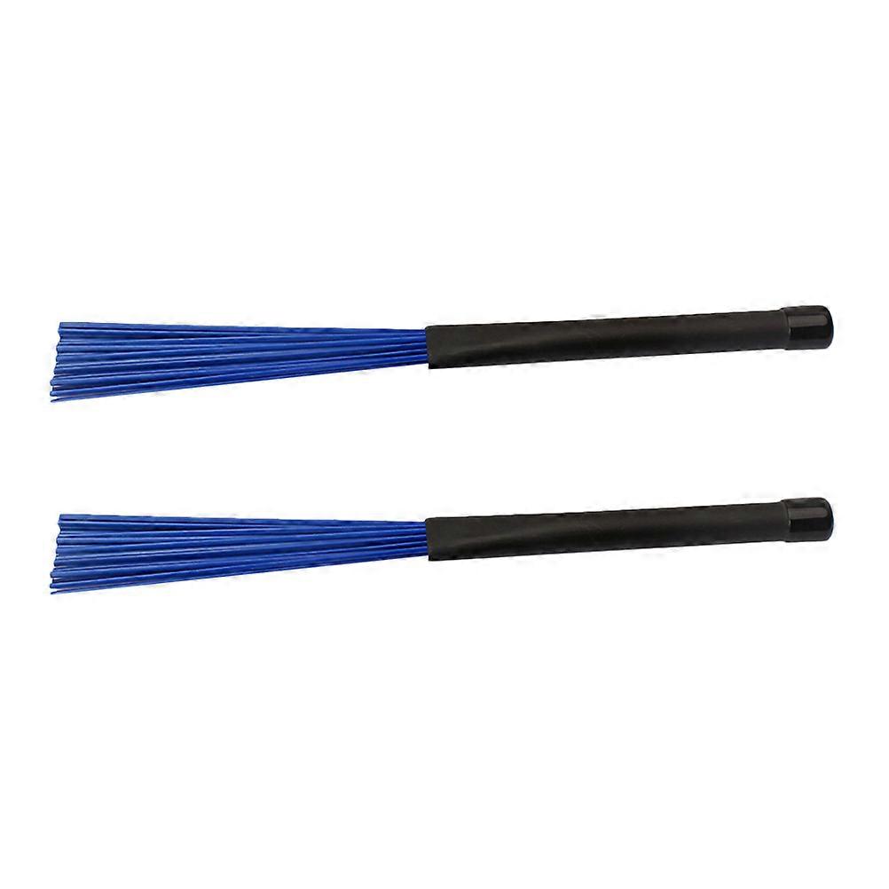 Nylon Drum Brush Drum Sticks for Percussion Instrument 2Pcs Blue