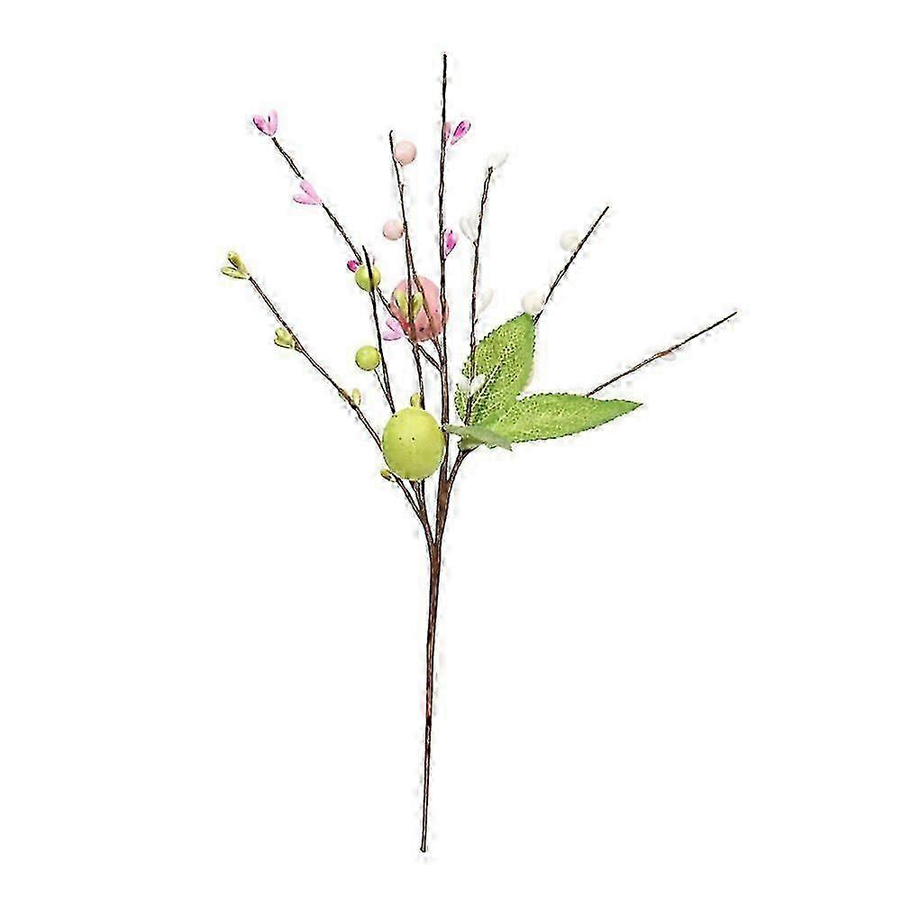 Artificial Berry Stems Suitable for Easter Decorations, Colored Egg Berries Decorative Branches and Flowers for Easter Arrangement Centerpie