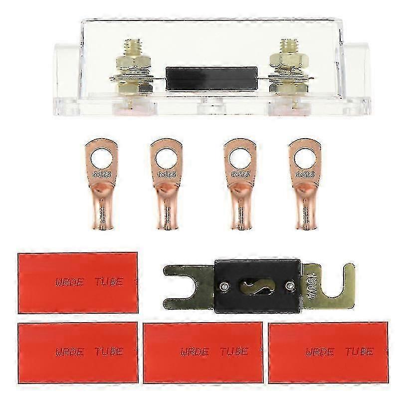 12.3X3.8cm Assorted Color Wire Caps & Nuts 1 Set 300a Fuse Box Block Fuse Holder Box And 150a Anl Fu