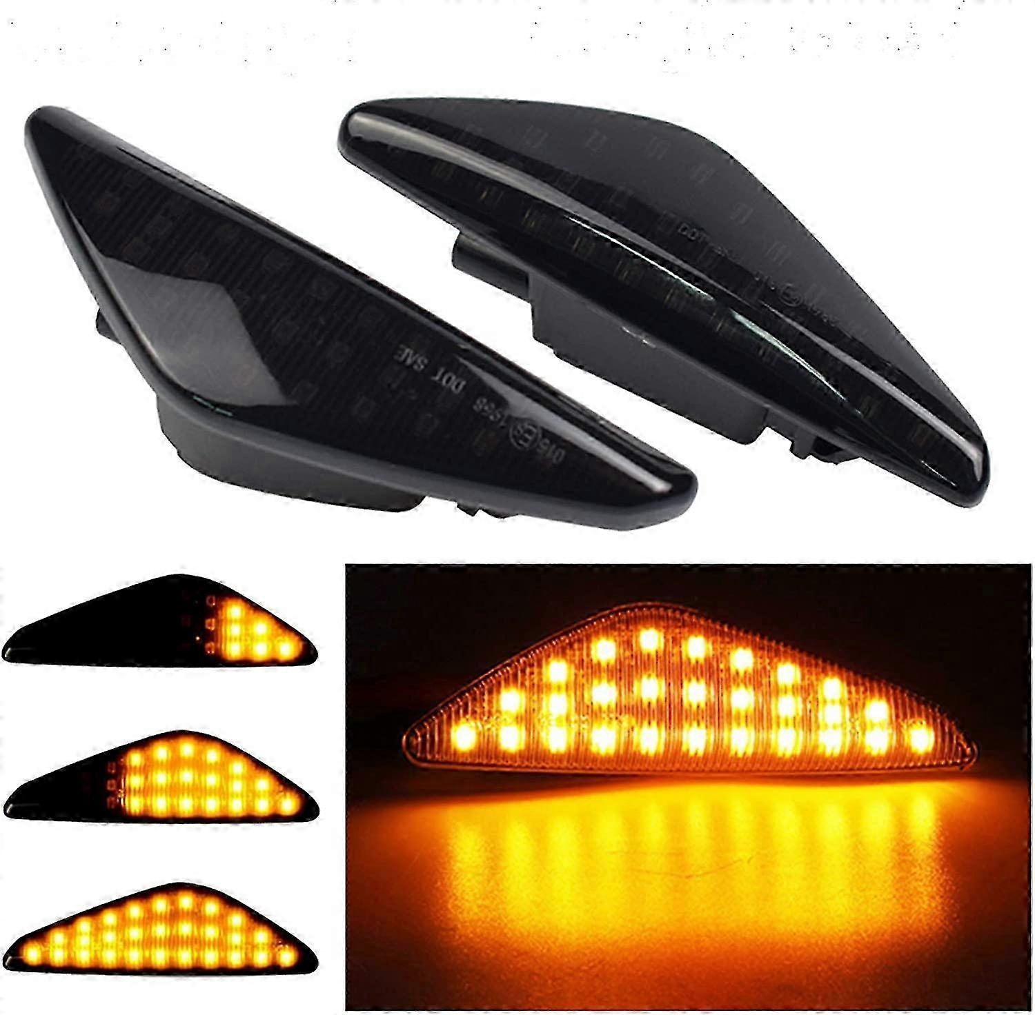 2x LED Side Marker Turn Signal Light Smoked Lens for E70 X5 F25 X3 E71 X6