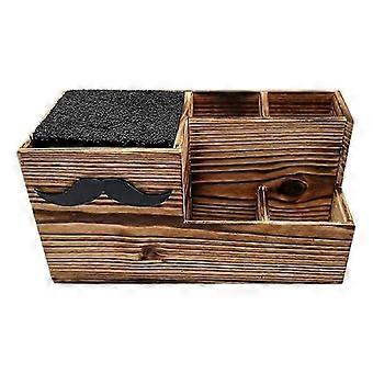 Wood Hairdressing Tool Box Hair Salon Shear Holder Hair Cutting Scissors Rack Storage Container Bar