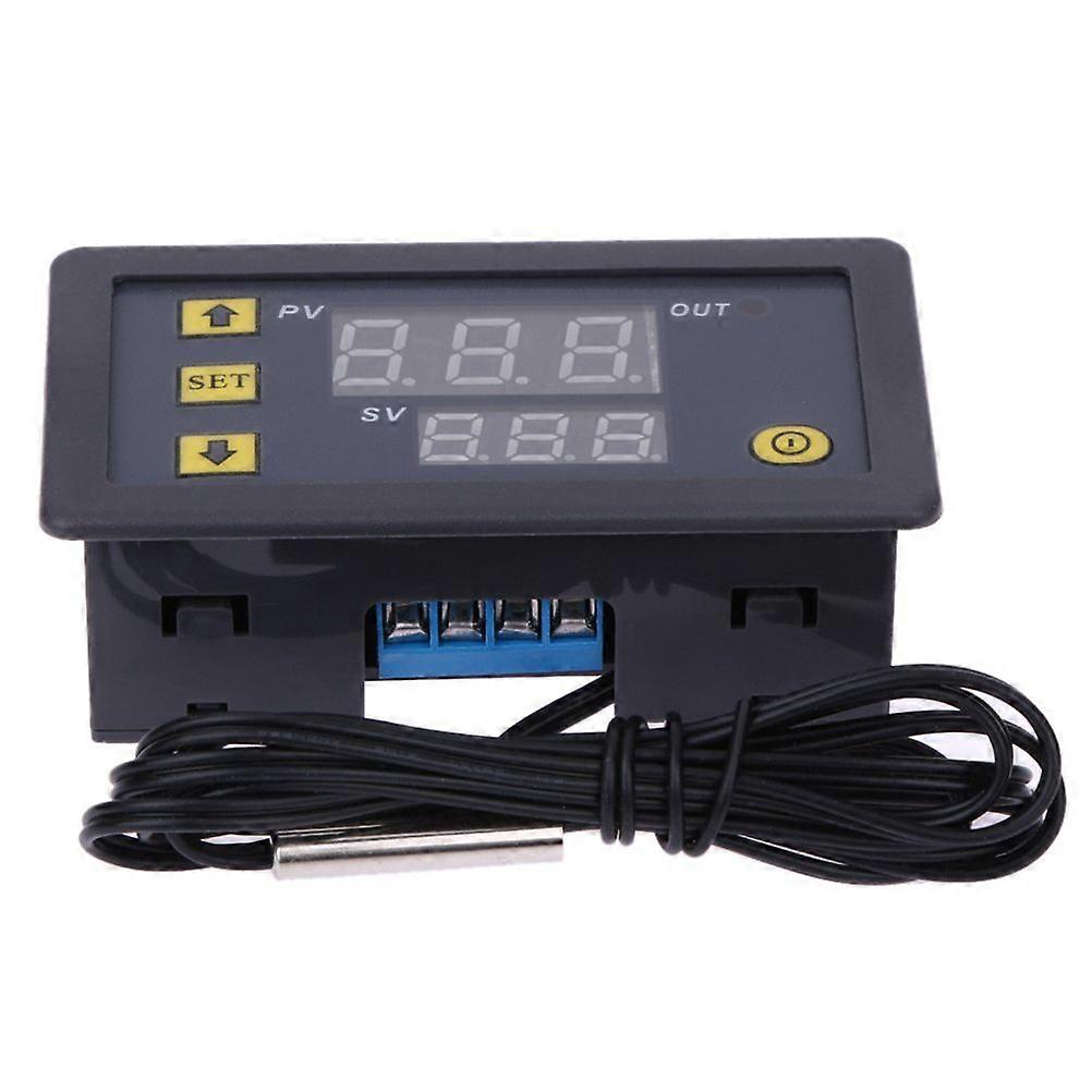 12V Digital Temperature Controller High Precision Digital Display Temperature Controller for Home Office Store (Black)