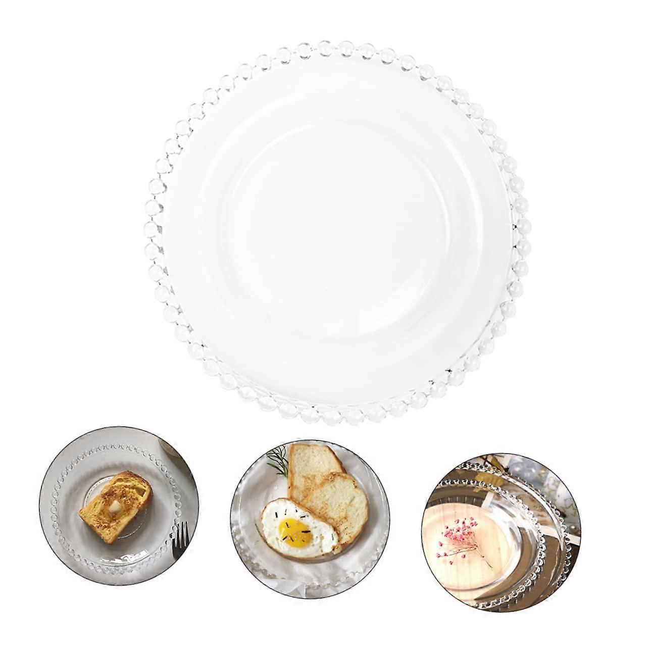 Salad Plate Pearl-Edged, One-Piece Dessert and Party Tableware for Everyday Use, Versatile