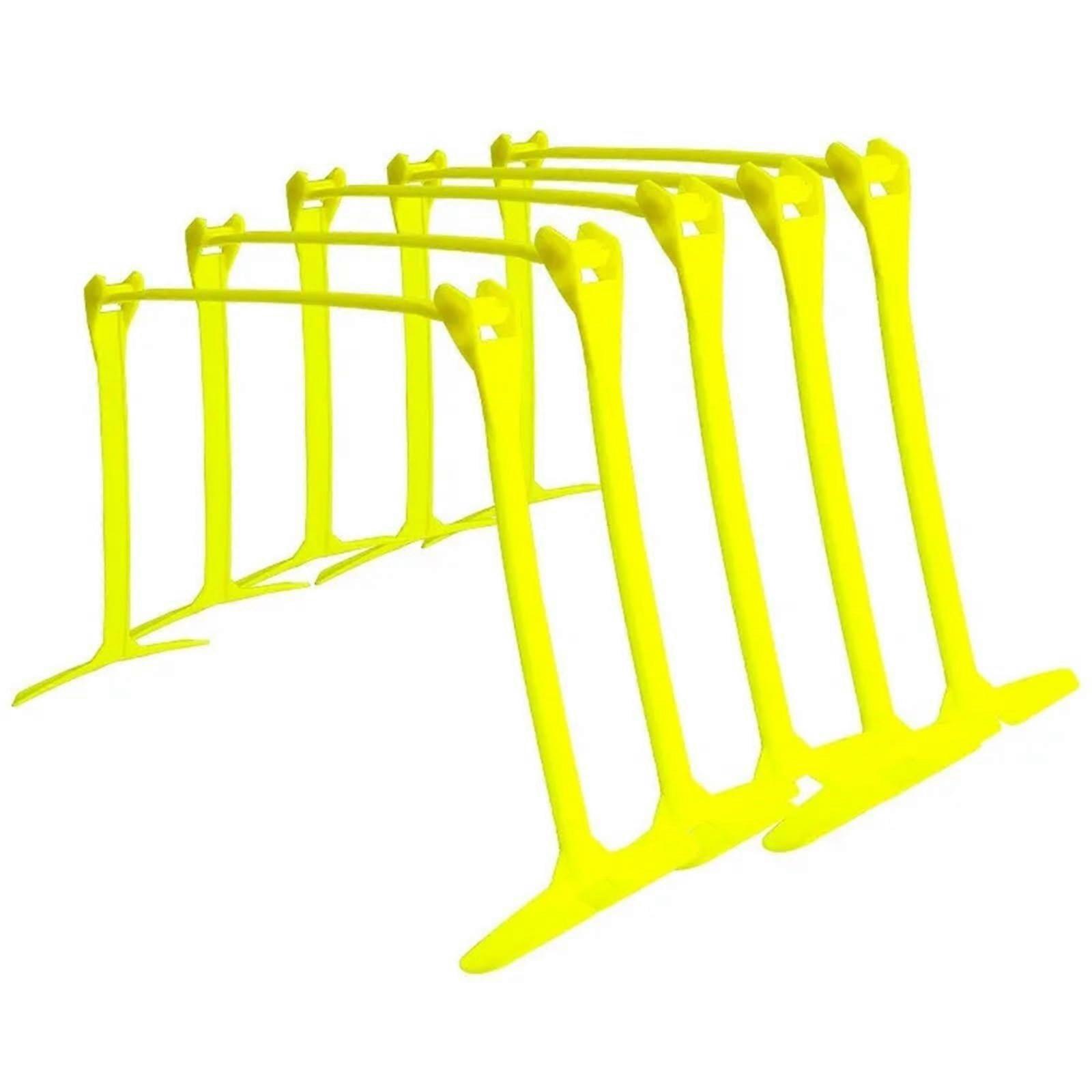Agility Bars Portable 5-Piece Collapsible Hurdle Set for Football Speed Training Flexible Obstacle Frame Fluorescent Green
