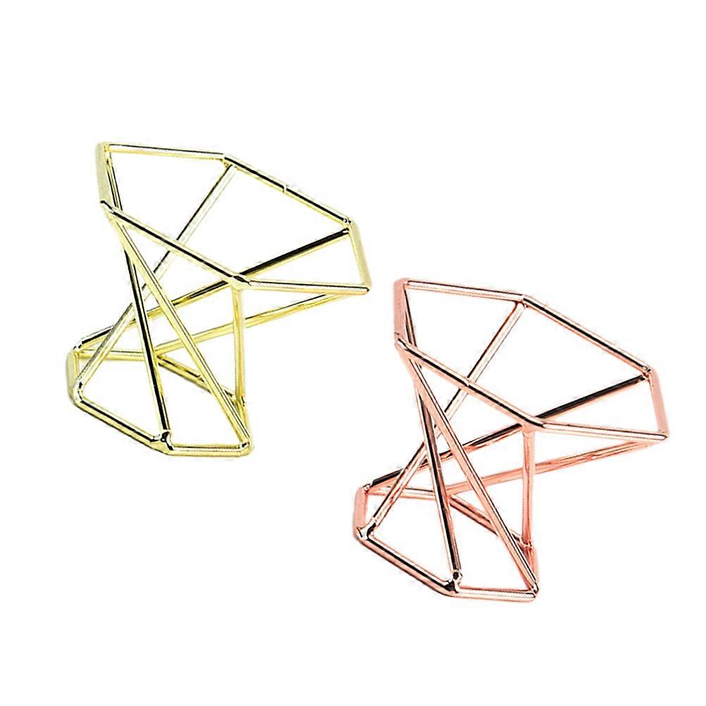 Chic Puff Support Stylish Puff Tray For Dressing Table Golden 4.5x5.5x5.5cm Storing 2Pack