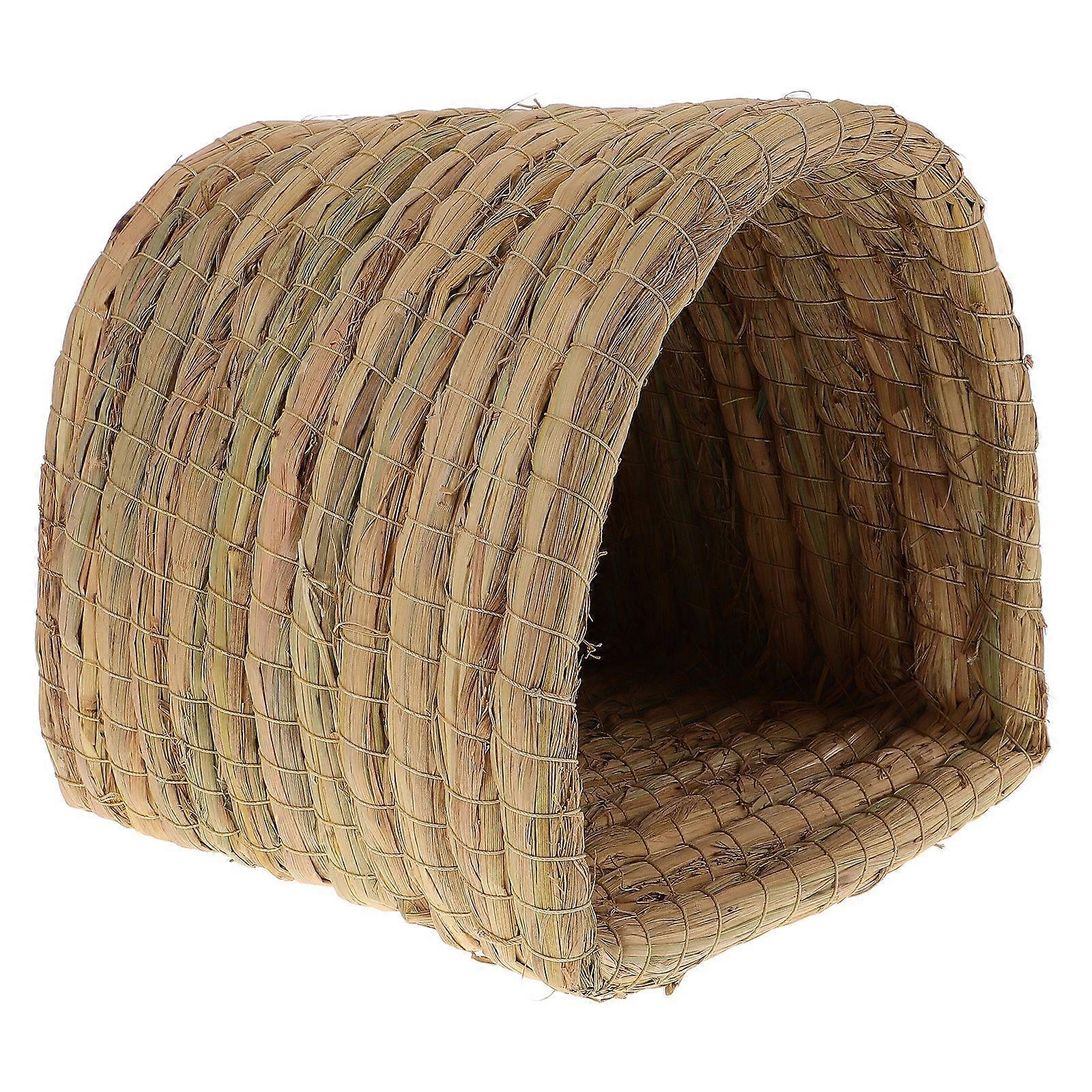 Chicken Coop Nest Hamster Sleep Nest Straw Semienclosed Chinchillas Coop Size S