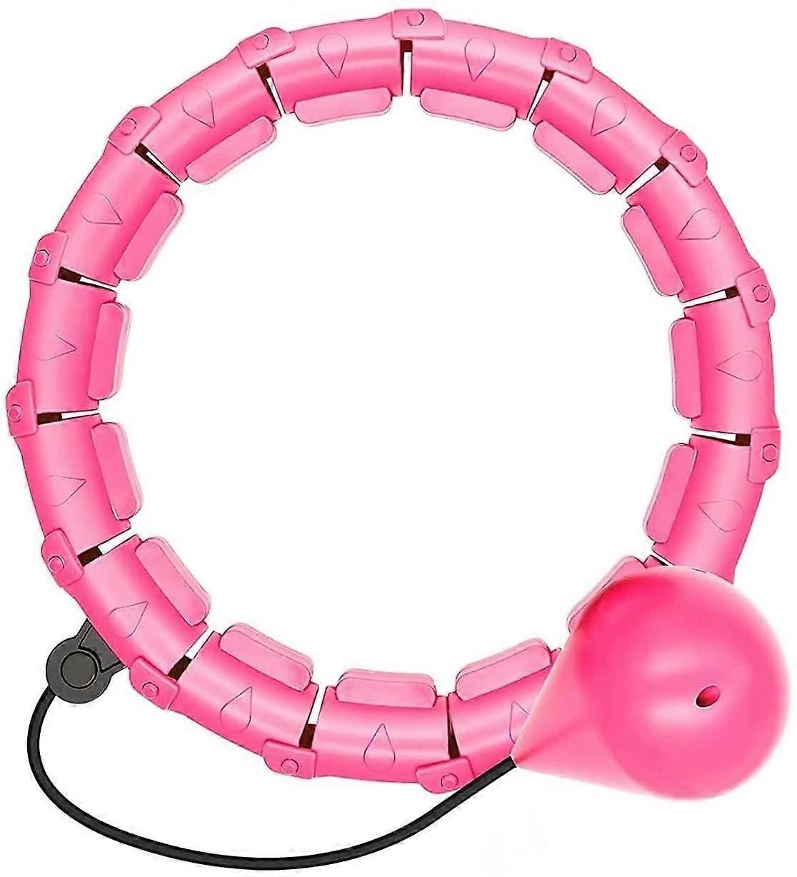 Hula Hoop for Adults and Kids, 24 Adjustable Removable Knots for Abdomen Fitness and Massage, Non-Falling Design