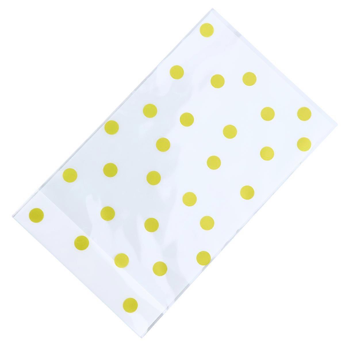 Small Bags For Candy Luxury Gilding Decorative Gold Dot Vertical present Bags Yellow Color Party Favor 100Pcs Pack