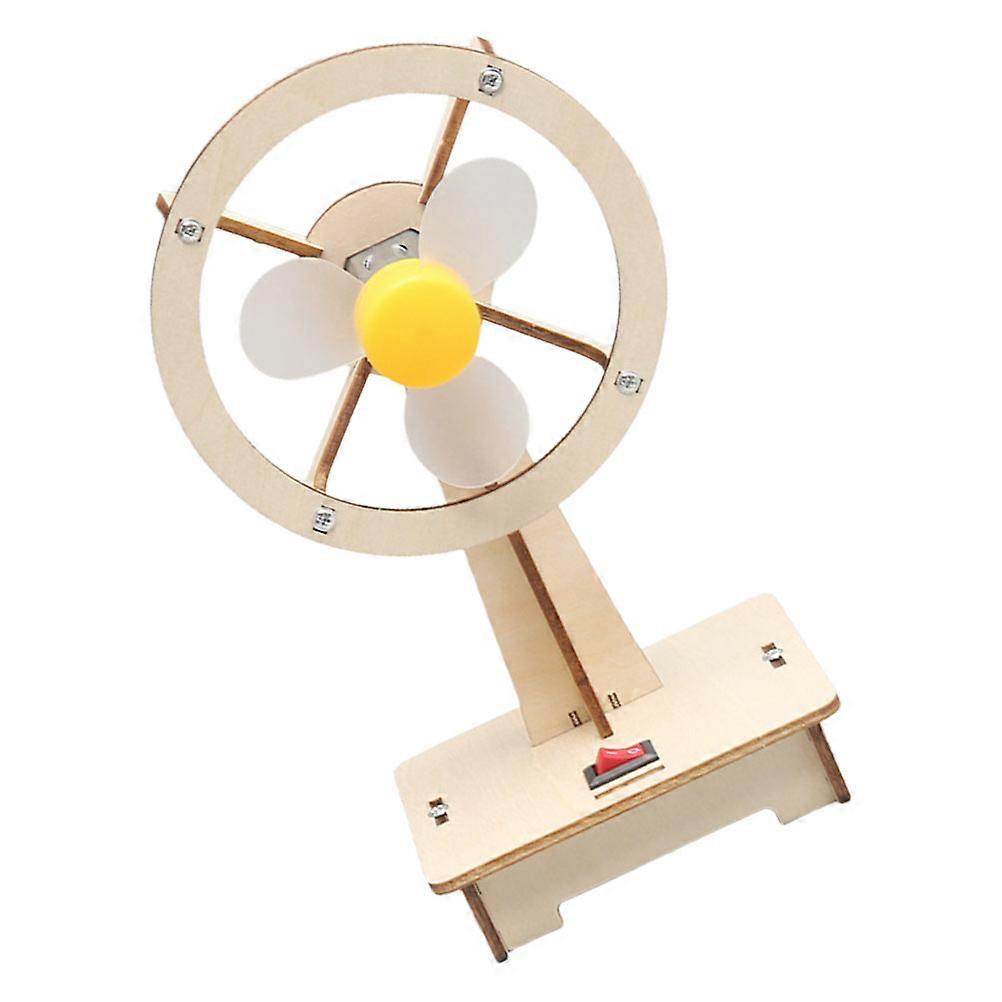 Diy Wooden Fan Assembly Kit Educational Science Experiment Hands Electric Learning Stem Building Project For Boys Home Classroom Use