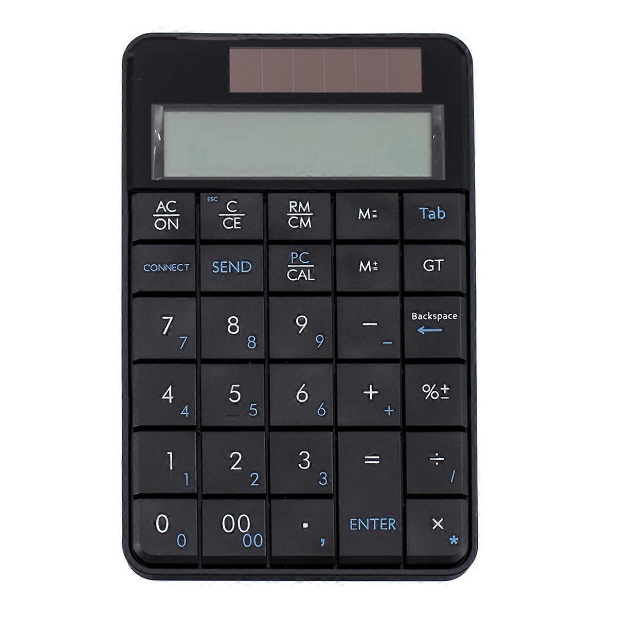 2.4G Wireless Keyboard Mini 2In1 Wireless USB Digital Keyboard with Calculator Display Keyboard Office Calculator