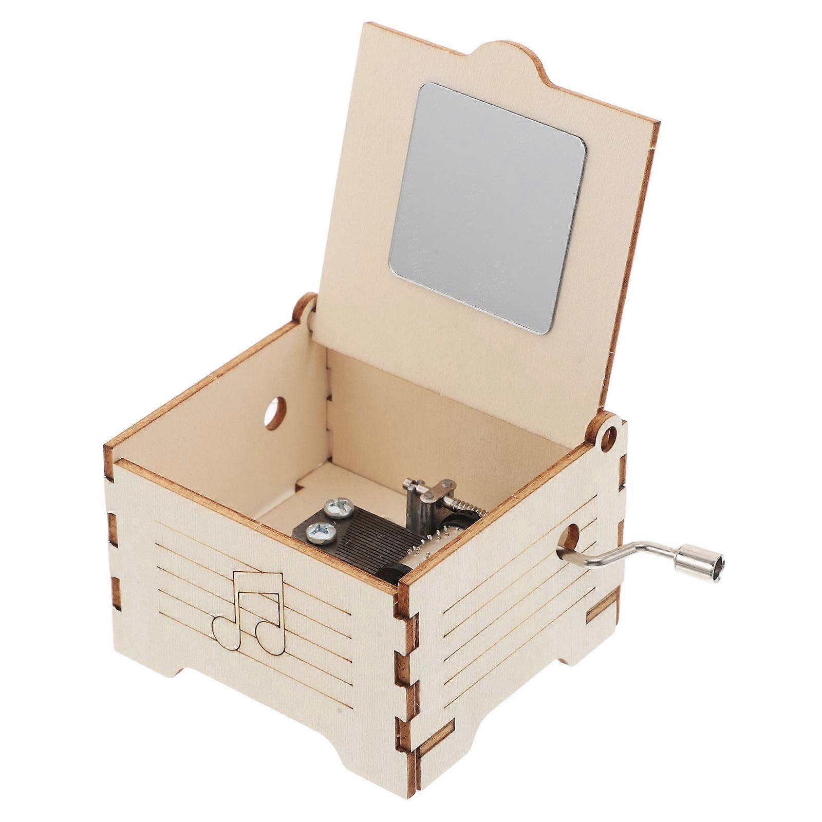 オルゴールDIY木製オルゴール若い学生ティーチングエイドカーキ9.50X6.50X4.50CM1パック