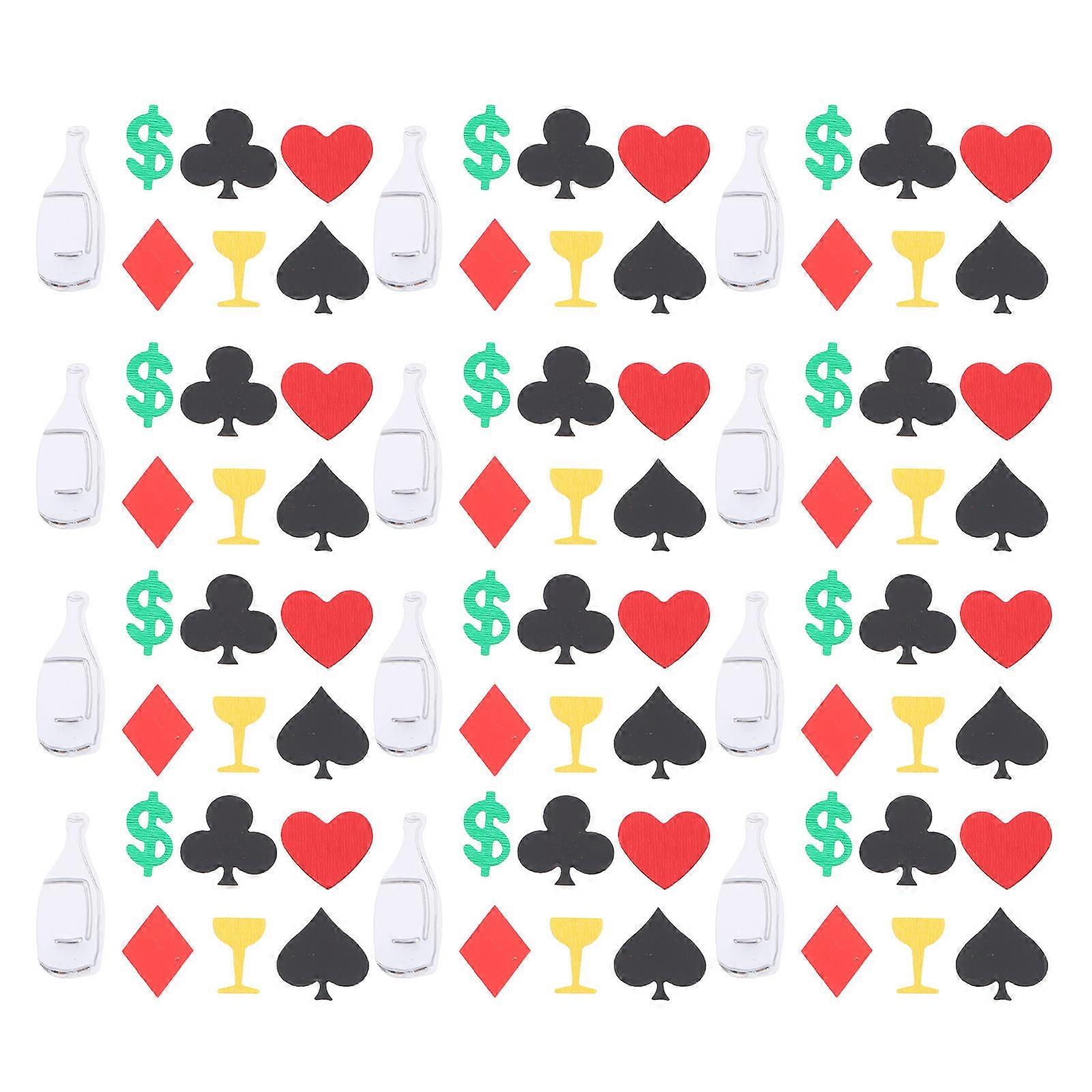 1パックポーカーテーマプラスチック紙吹雪ラスベガステーマパーティー用品用