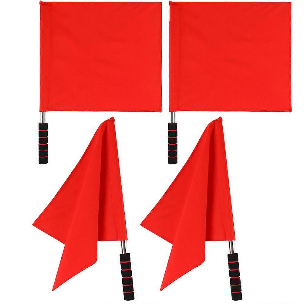 Referee Flag Red Rectangular Sports Accessory For Racing Events 4Pcs