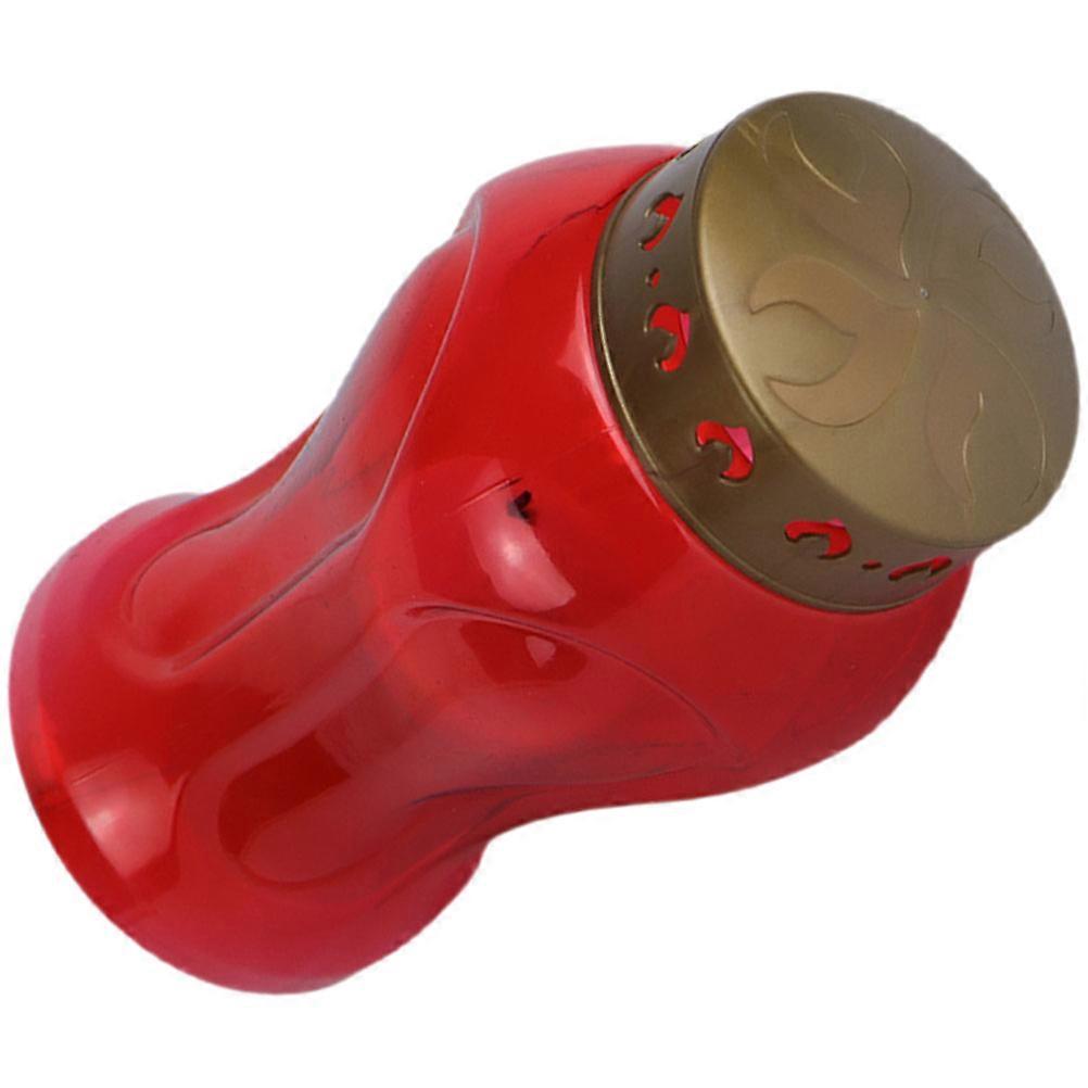 Memorial Lanterns Flameless Candles Led Cemetery Decor Red 16.8x8.4cm Battery Operated 1Pack