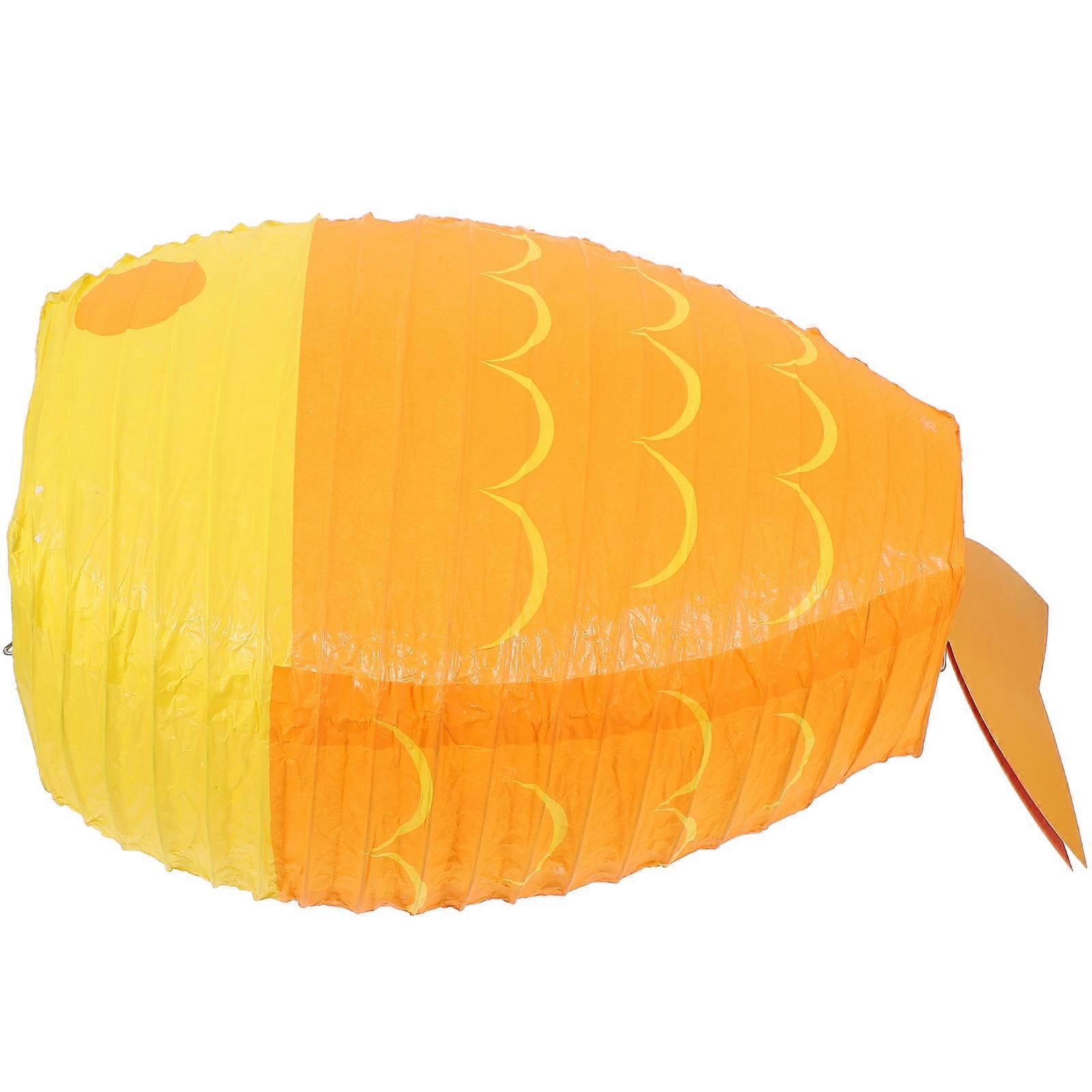 Spring Festival Lantern Fish Shaped Paper for Kids Party Organizers 33X24X15.5CM Hanging 2Pcs