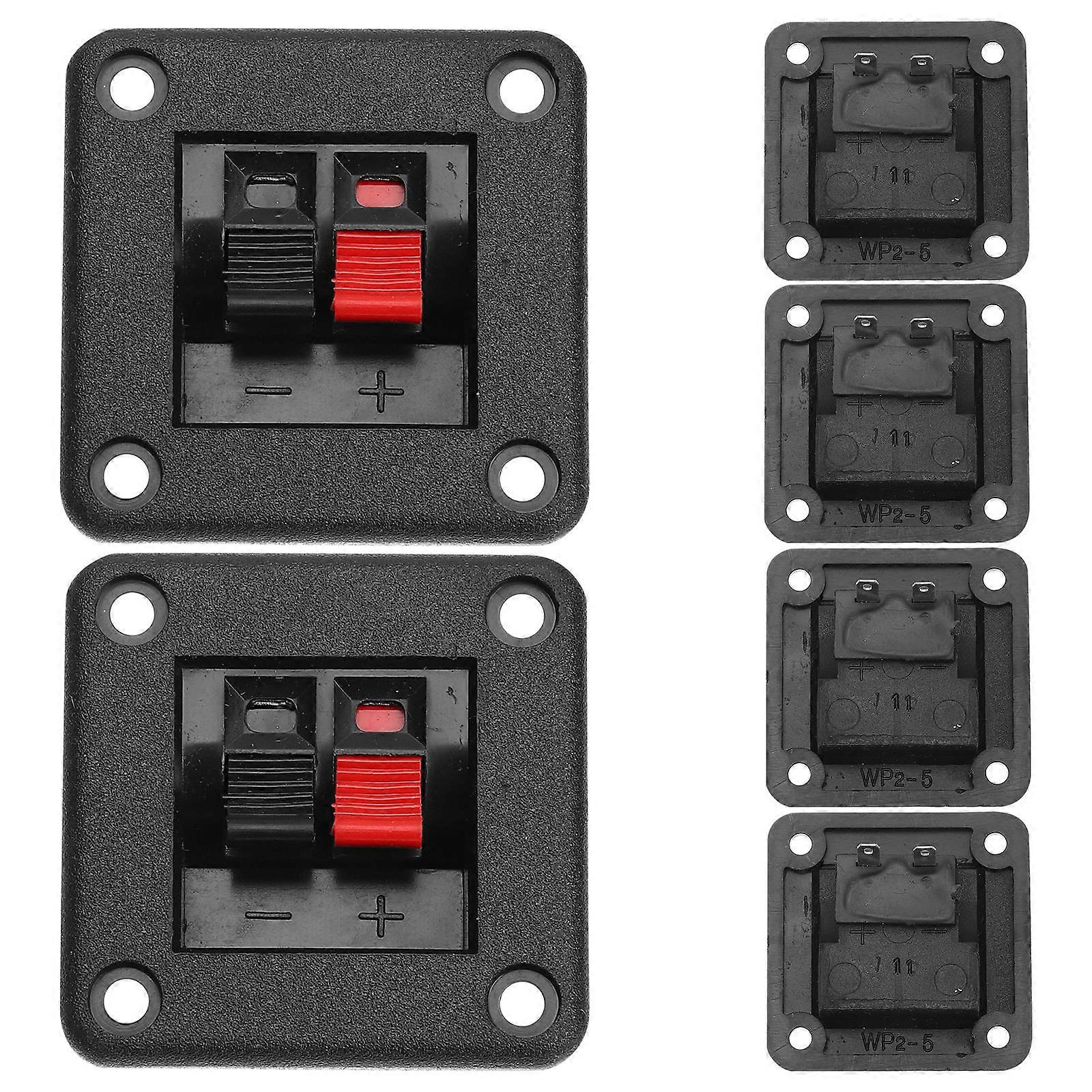 Speaker Cable Connectors 6Pcs Spring Clip Shape Terminal Connectors for Technicians Industrial Applications Instrument Connection