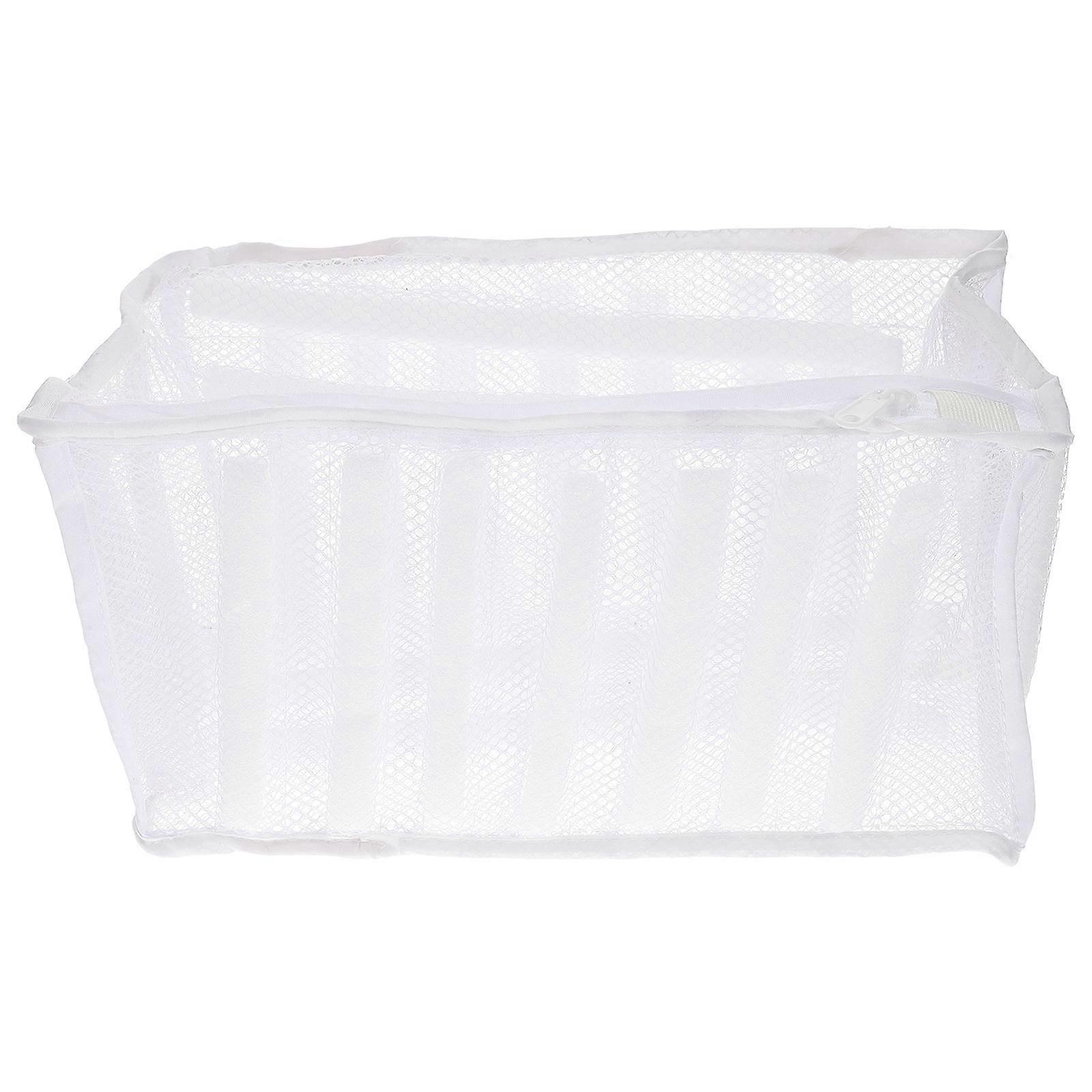 حقيبة غسيل لغسل الأحذية أحذية رياضية عارضة حقيبة غسيل واقية تنفس أبيض 1Pack