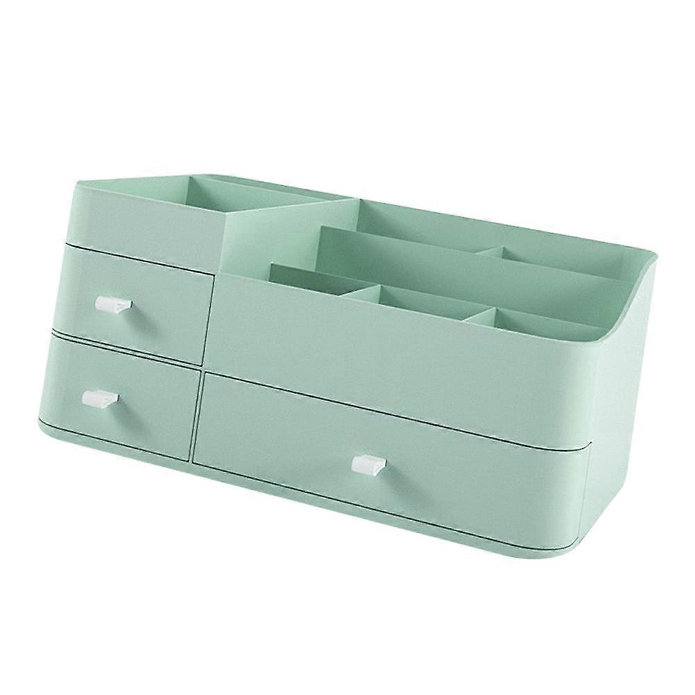 Cosmetic Storage Box with Drawer for Household Use 1Pcs Green Organizer