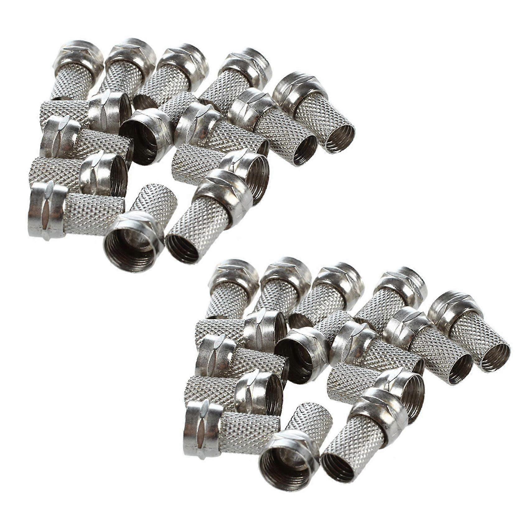 RG6 F-Type Connectors 30-Pack Coaxial Cable Connectors for CCTV Cameras, Weatherproof and Durable Design
