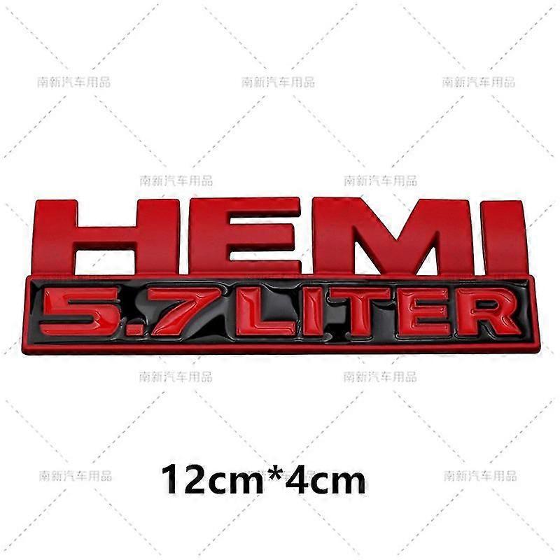 Metal Hemi 5.7 Litre Logo Rozeti Amblem Arka Bagaj Çıkartması Araba Çıkartmaları Dodge Charger Dart Durango Kalibre Yolculuk Aksesuarları