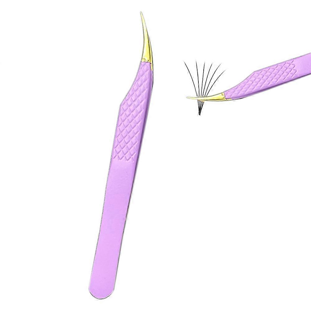 Fiber Tip Eyelash Tweezers, Non-slip Tip Volume for Mega Volume