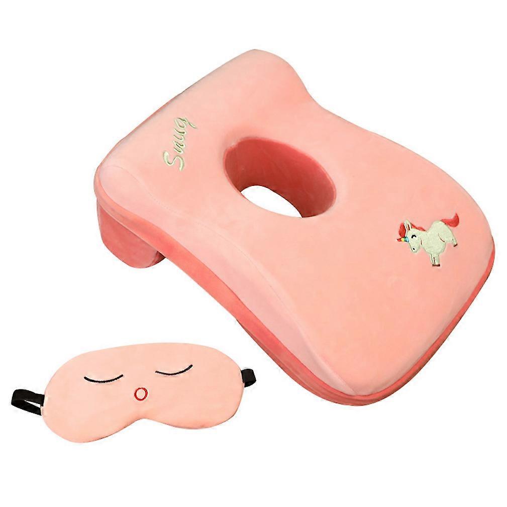 Multifunctional Plush Pillow with Eye Patch for Afternoon Sleep 35 cm