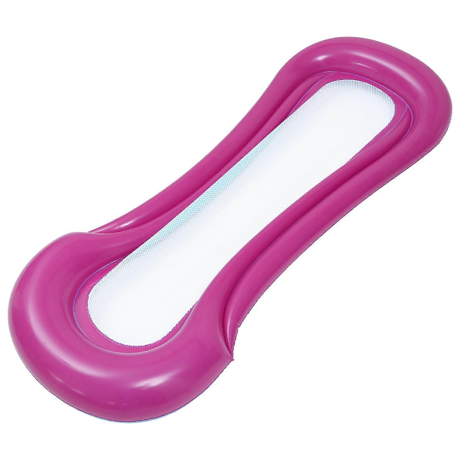 Swimming Floats Inflatable Floating Bed Red Pad for Pool 1Set