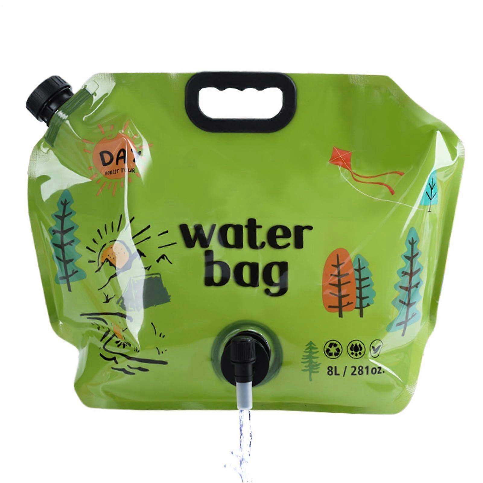 Camping Water Container with Tap Folding BPA Equipment Army Green