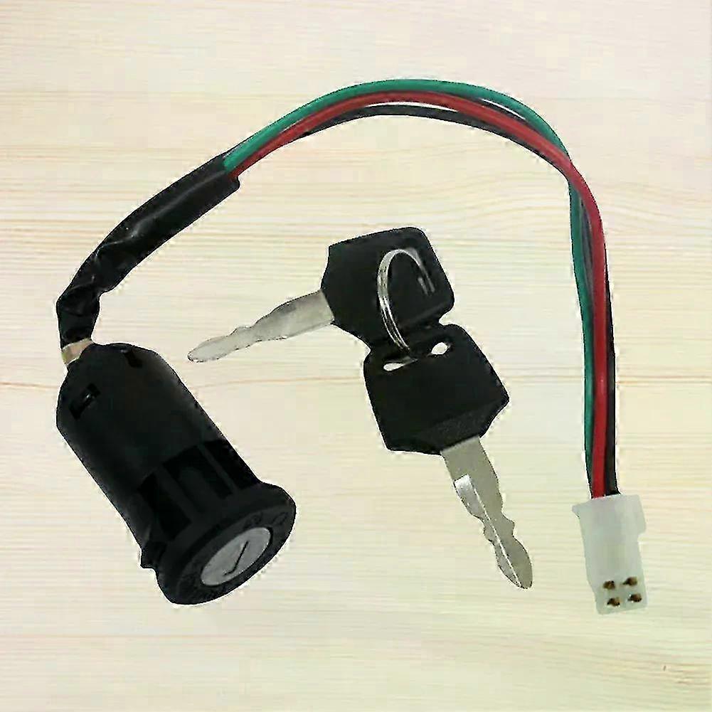 Universal Motorcycle Ignition Switch 4 Pin Wire On/Off with Keys for ATV 50/70/90/110/150/250cc