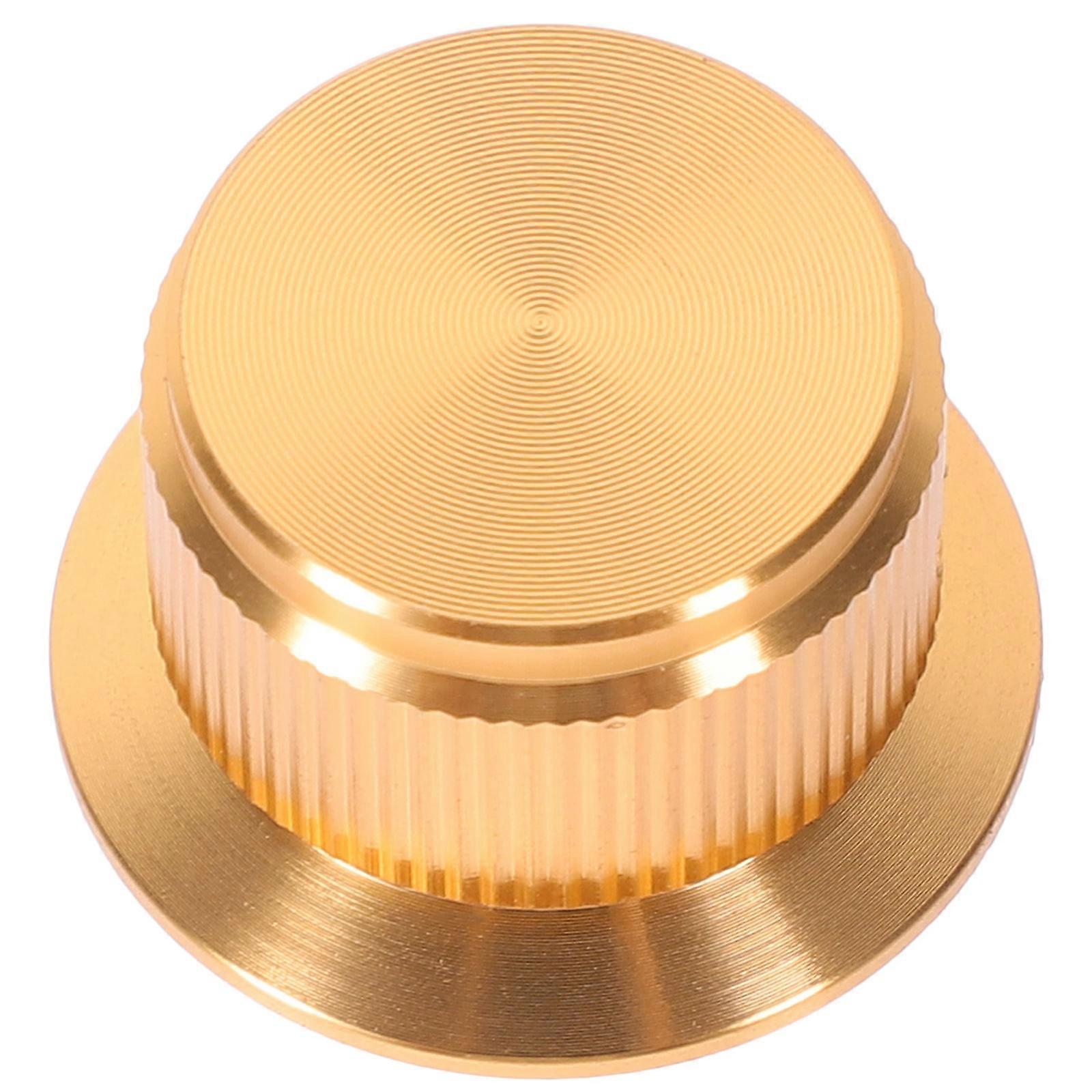 Volume Knob Replacement Golden Round Cap 6MM Hole Diameter Durable Construction 1Set