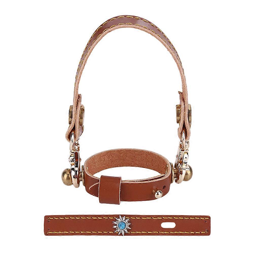 Camp Lighting String Set of Camping Lamp Carrying Rope Brown 20.00X2.50X0.20cm Size For Travel 1Set