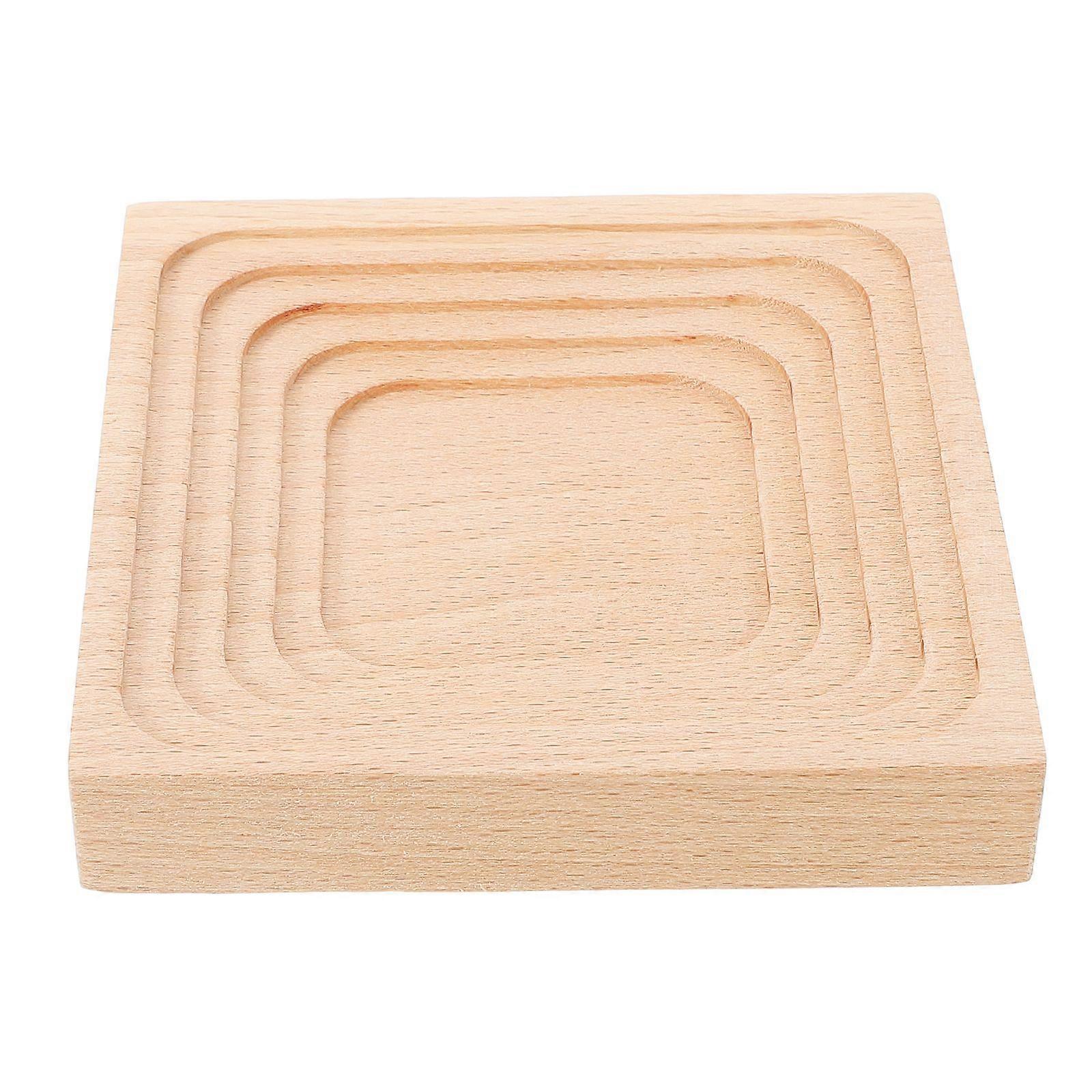 Small Waved Serving Plate Wooden Serving Plate Dessert Serving Platter for Table