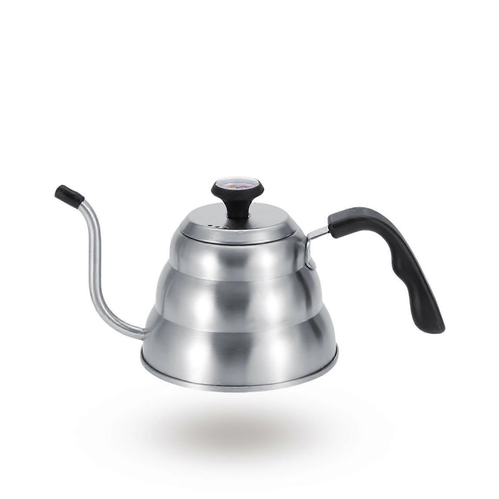 Gooseneck Kettle, 1000 ml Stainless Steel, Induction, Coffee Pot with Thermometer