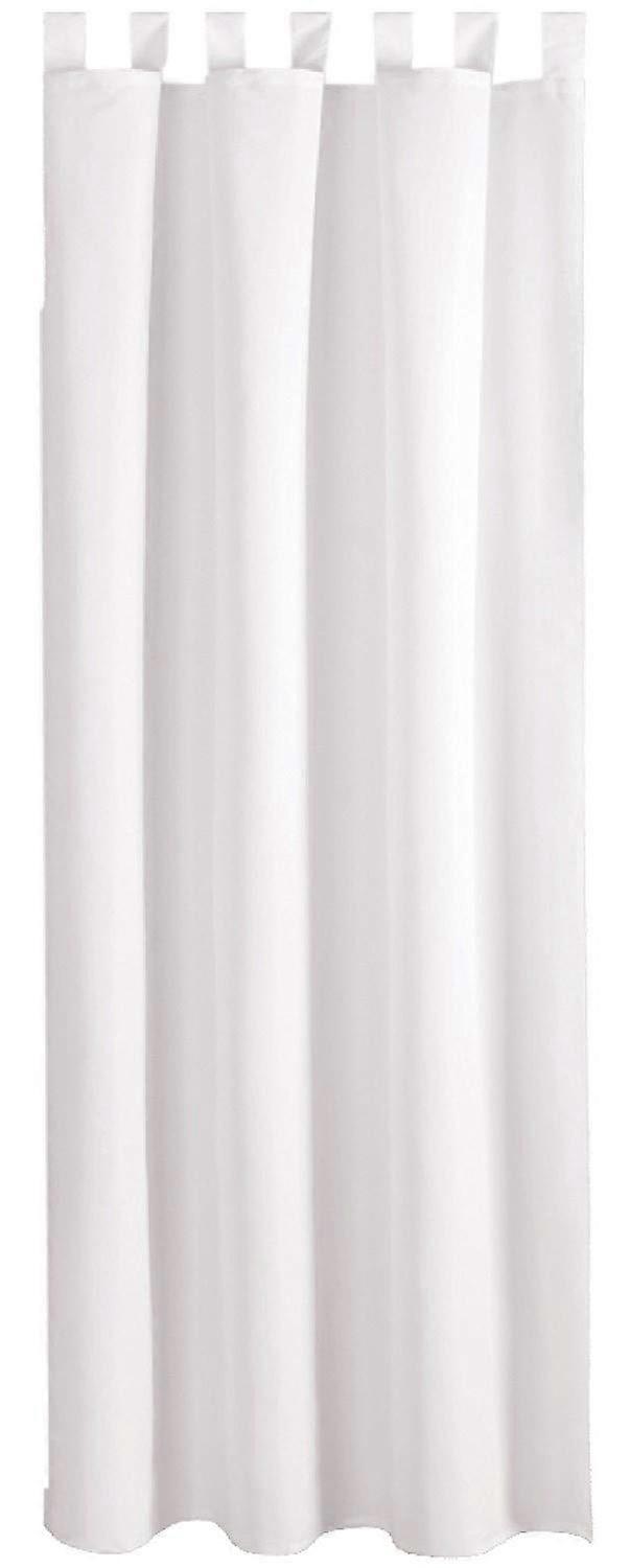 Decorative curta opaque, loop curta, micro satin, 140x245 cm H245 x B140 cm (1st Pack) White