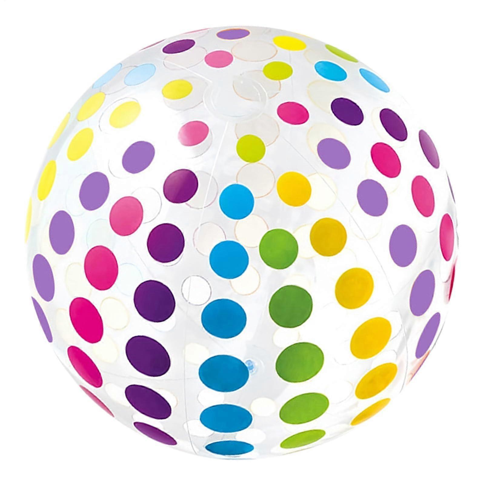 Strandball Inflatable Fun Soccer Ball for Pool, Beach, Outdoor (Colored Dots)