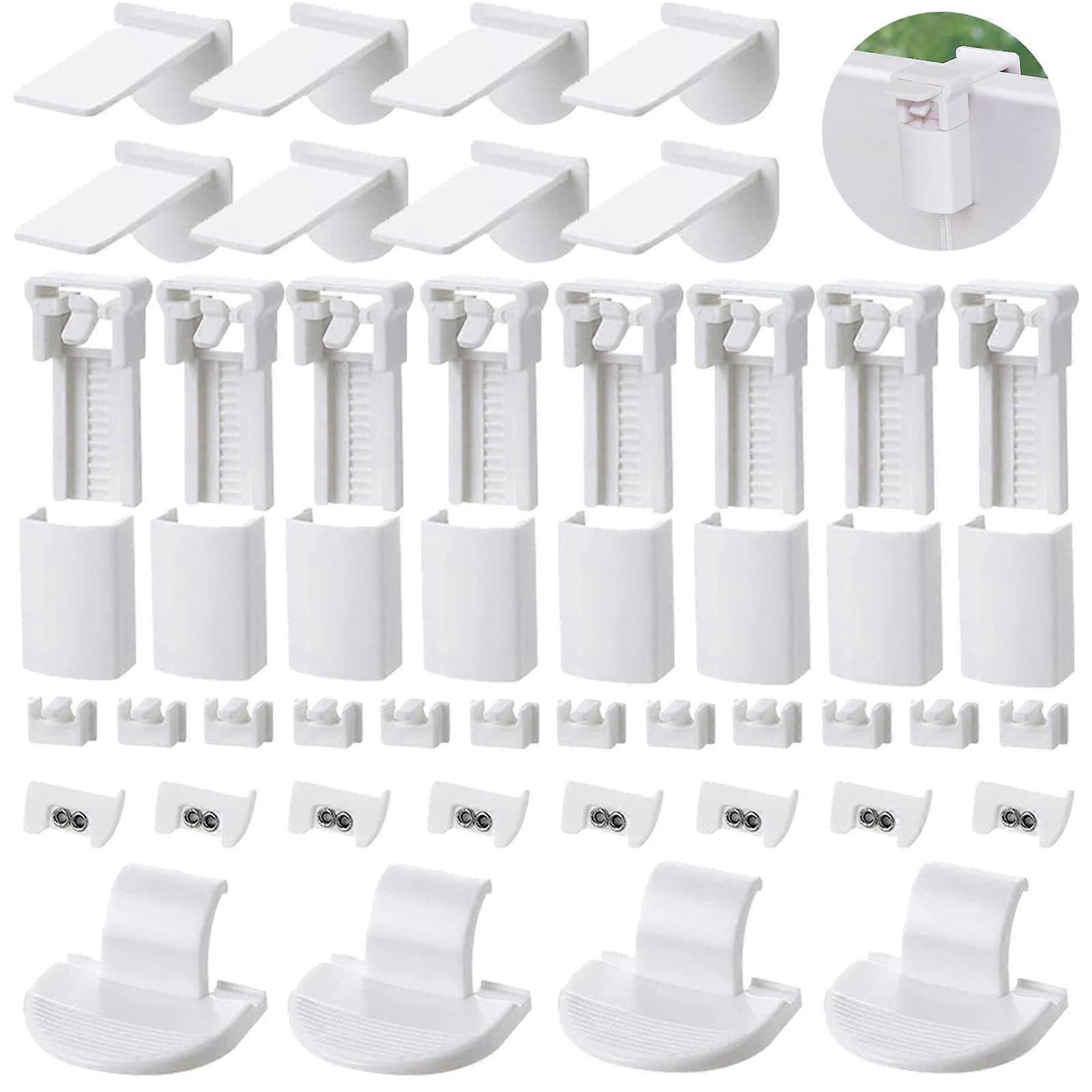 Pleated Curtain Clamp Holder for Shutters, Blinds, No Drilling with Plug