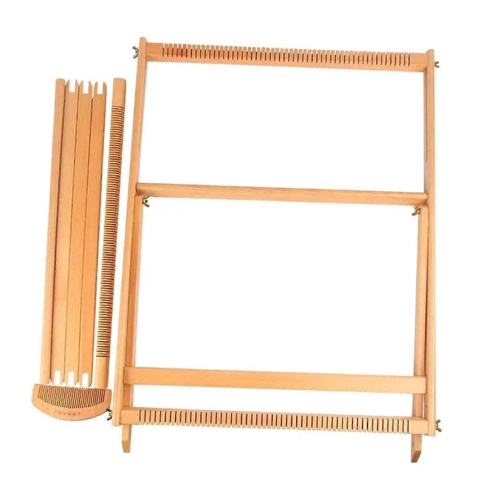 23.6 inches H x 21.3 inches W Extra Large DIY Wooden Loom Kit, MultiCraft Mounting Frame, Loom, Knitting Machine for Adults, Beginners, Log Color