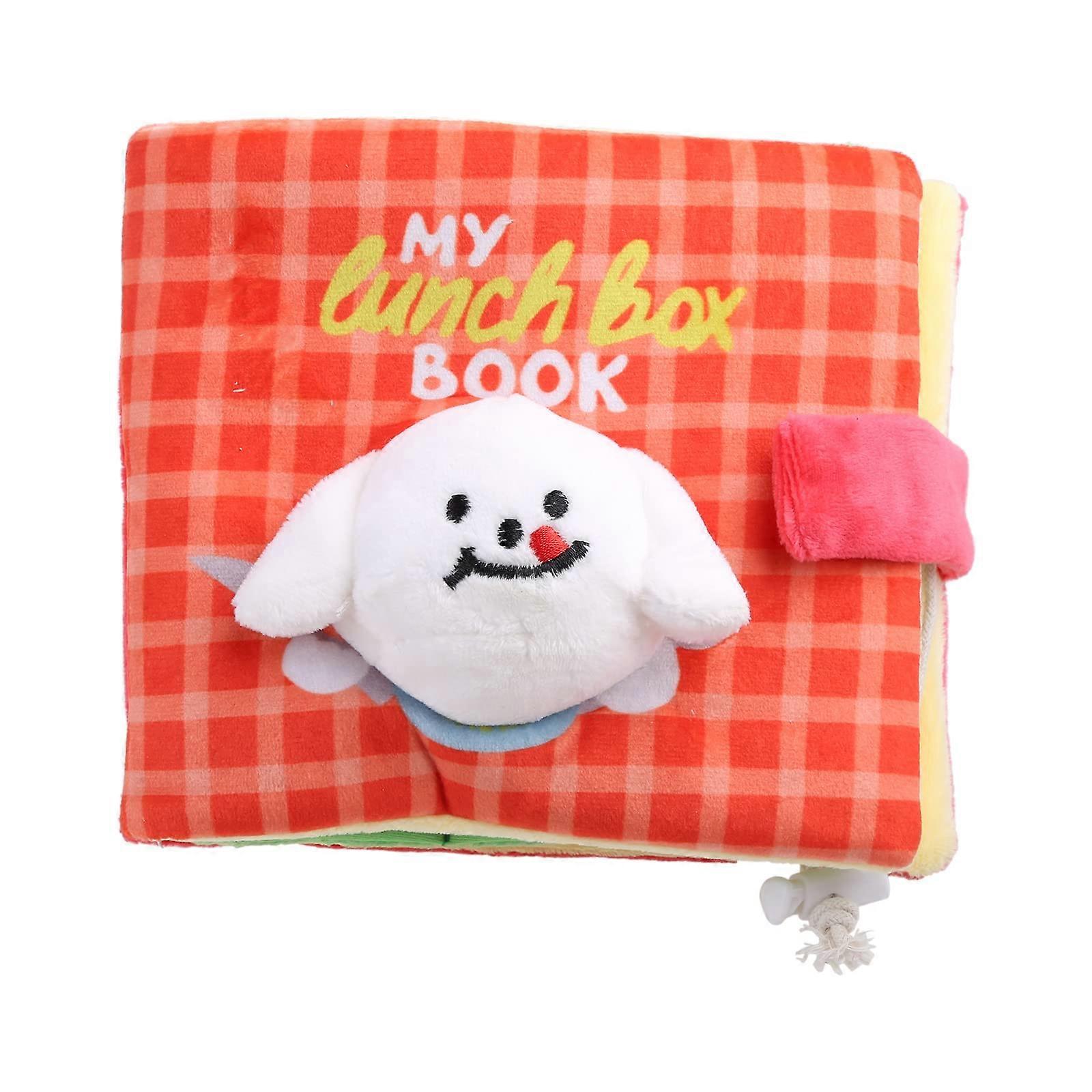 Sniffing Dog Fabric Book Dispenser Toy Chew Resistant Soft Squeaky for Dogs Promotes Foraging