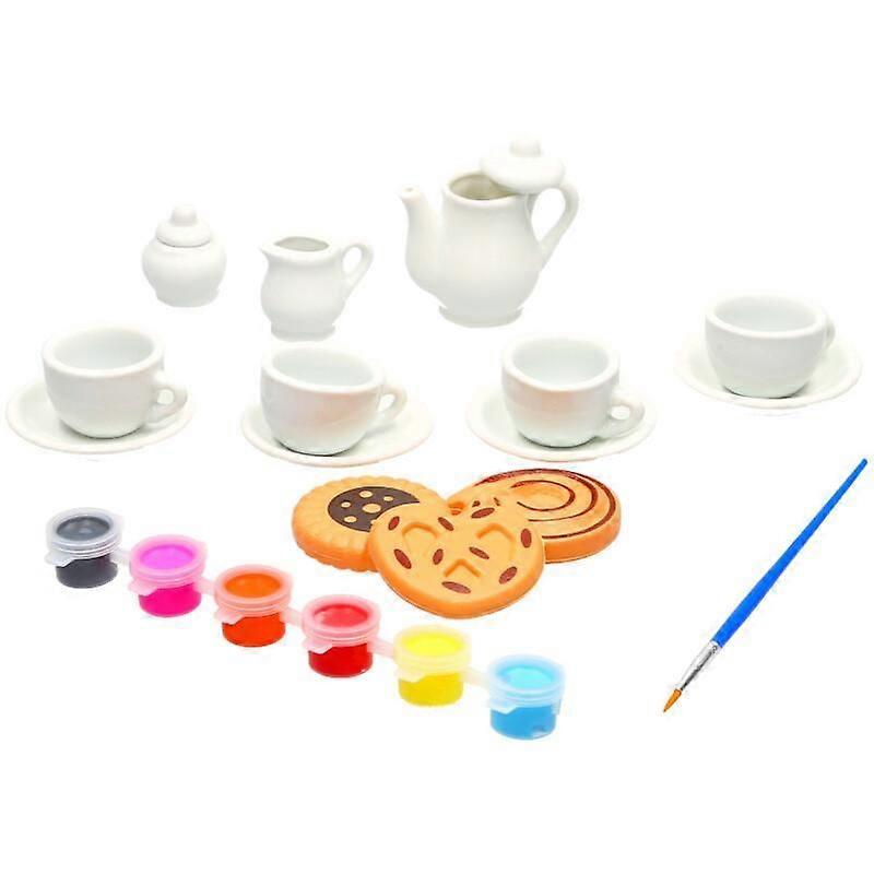 21 PCS PYO Tea Set with Coffee and Cups for Imaginative Play - Complete Tea Party Set