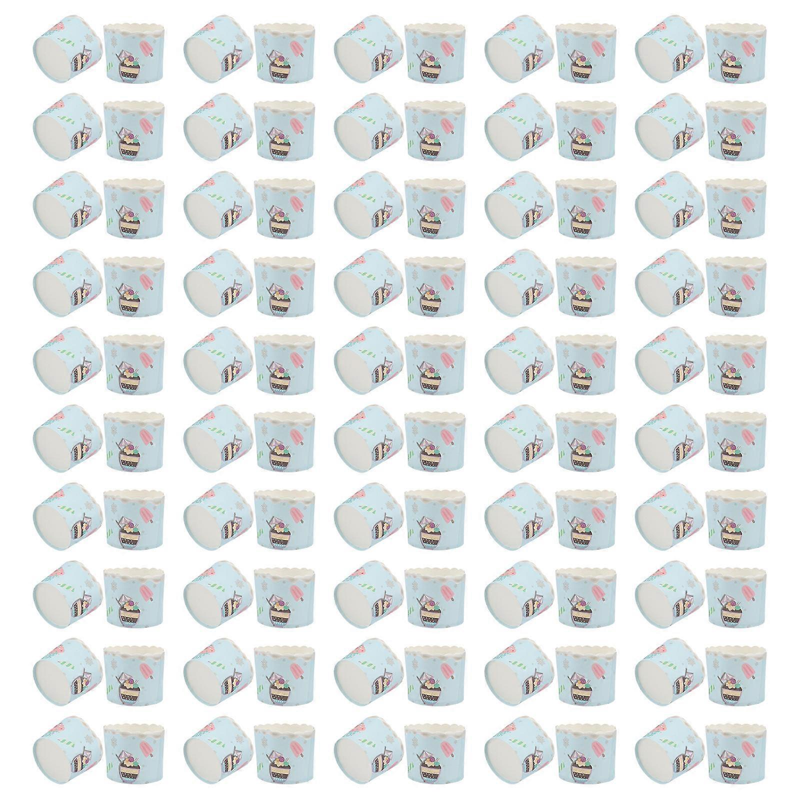 100pcs Cartoon Paper Cupcake Cups Baking Holders for Parties Weddings Desserts Celebrations Bakeries