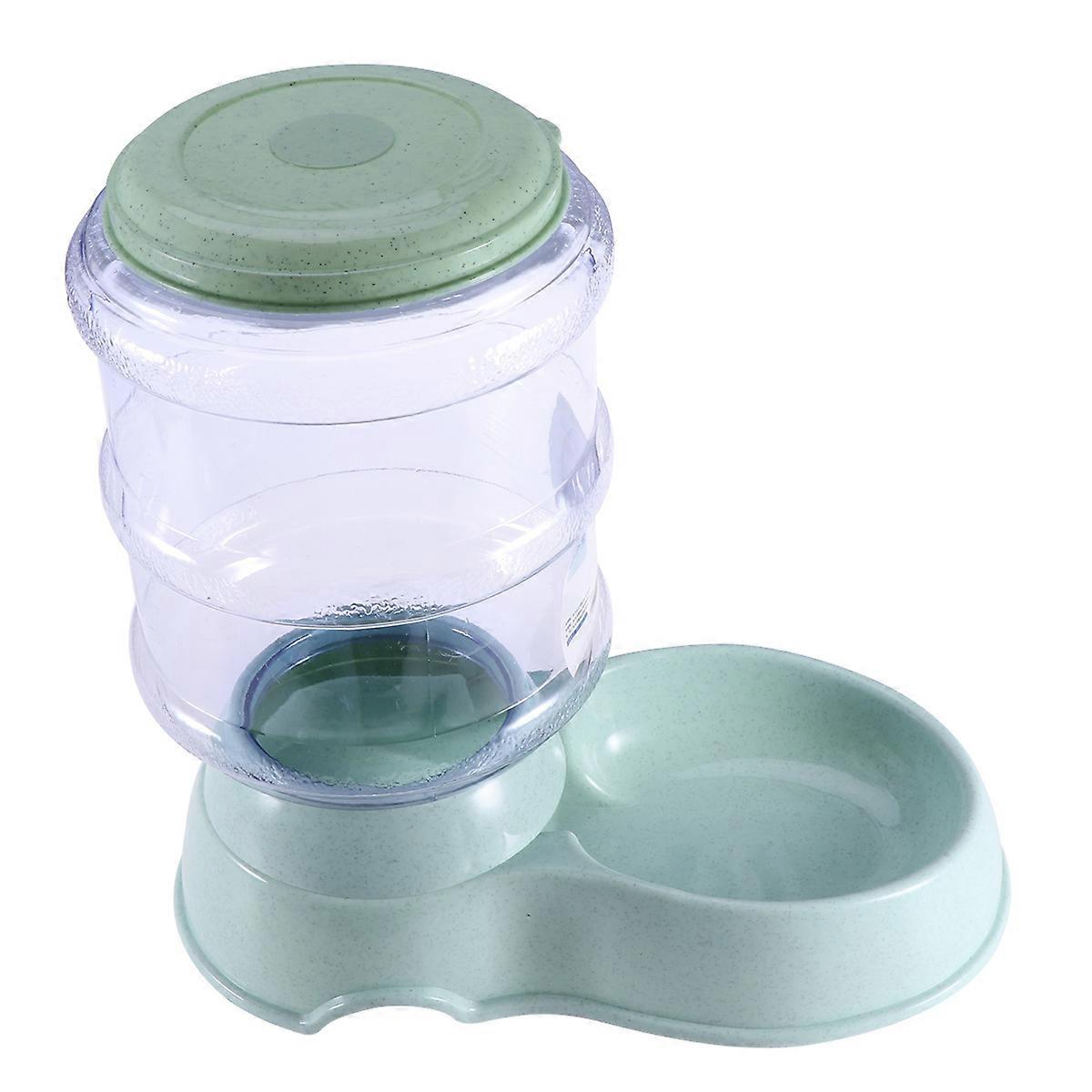 Automatic Pet Feeder Water Dispensing Plastic 3.8L Green Easy To 1Set